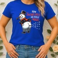 How Snowflakes Are Really Made Christmas Funny Snow Funny Gift Women's T-Shirt thumb 2