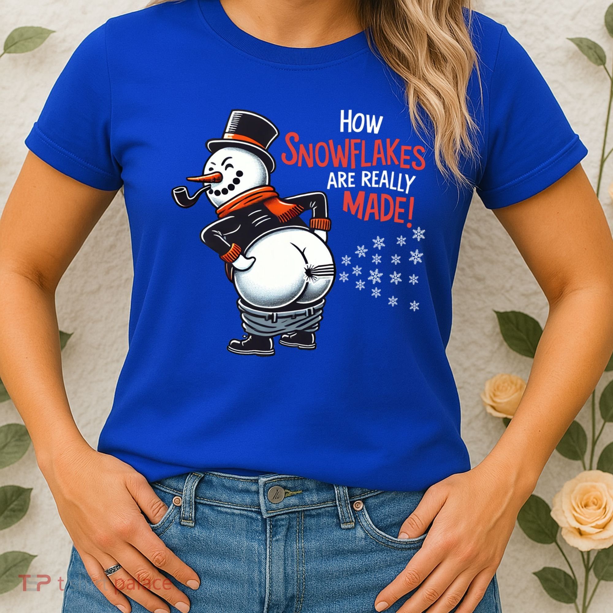 How Snowflakes Are Really Made Christmas Funny Snow Funny Gift Women's T-Shirt