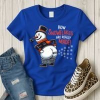 How Snowflakes Are Really Made Christmas Funny Snow Funny Gift Women's T-Shirt thumb 3