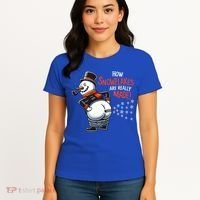 How Snowflakes Are Really Made Christmas Funny Snow Funny Gift Women's T-Shirt thumb 4