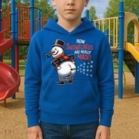 How Snowflakes Are Really Made Christmas Funny Snow Funny Gift Kids Hoodie thumb 2