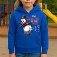 How Snowflakes Are Really Made Christmas Funny Snow Funny Gift Kids Hoodie thumb 3