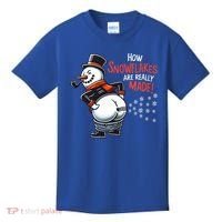 How Snowflakes Are Really Made Christmas Funny Snow Funny Gift Kids T-Shirt thumb 0