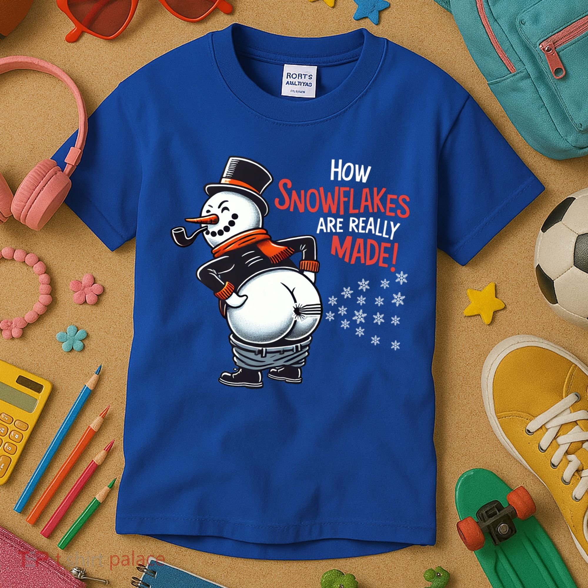 How Snowflakes Are Really Made Christmas Funny Snow Funny Gift Kids T-Shirt