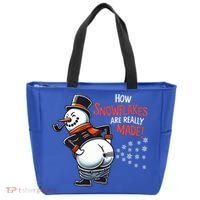 How Snowflakes Are Really Made Christmas Funny Snow Funny Gift Tote Bag thumb 0