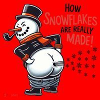 How Snowflakes Are Really Made Christmas Funny Snow Funny Gift Santa Hat thumb 1