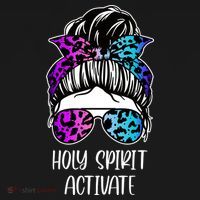 Holy Spirit Activate Funny Female Hair Bun Women's Tank Top thumb 5