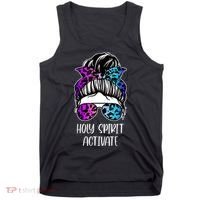 Holy Spirit Activate Funny Female Hair Bun Tank Top thumb 0