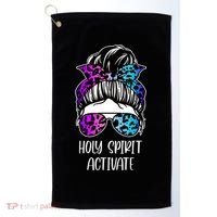 Holy Spirit Activate Funny Female Hair Bun Golf Towel thumb 0