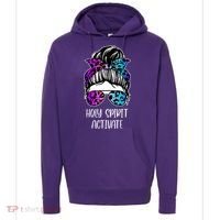 Holy Spirit Activate Funny Female Hair Bun Hoodie thumb 0