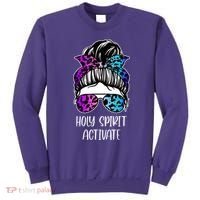 Holy Spirit Activate Funny Female Hair Bun Sweatshirt thumb 0