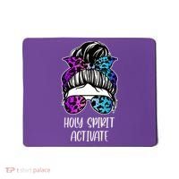 Holy Spirit Activate Funny Female Hair Bun Mousepad thumb 0