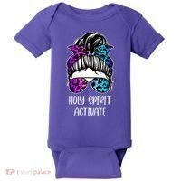 Holy Spirit Activate Funny Female Hair Bun Baby Bodysuit thumb 0