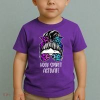 Holy Spirit Activate Funny Female Hair Bun Toddler T-Shirt thumb 2