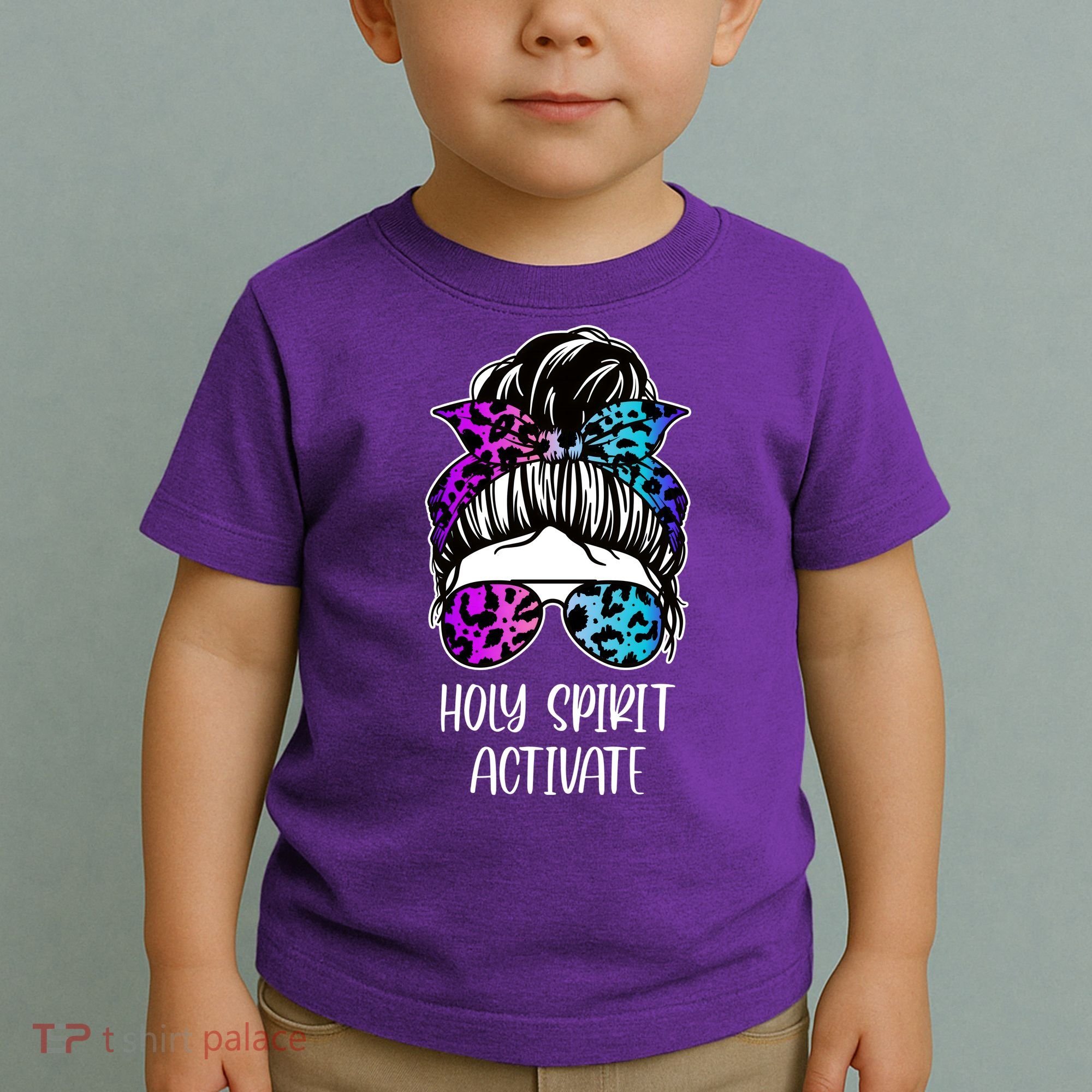 Holy Spirit Activate Funny Female Hair Bun Toddler T-Shirt