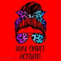 Holy Spirit Activate Funny Female Hair Bun Santa Hat thumb 1