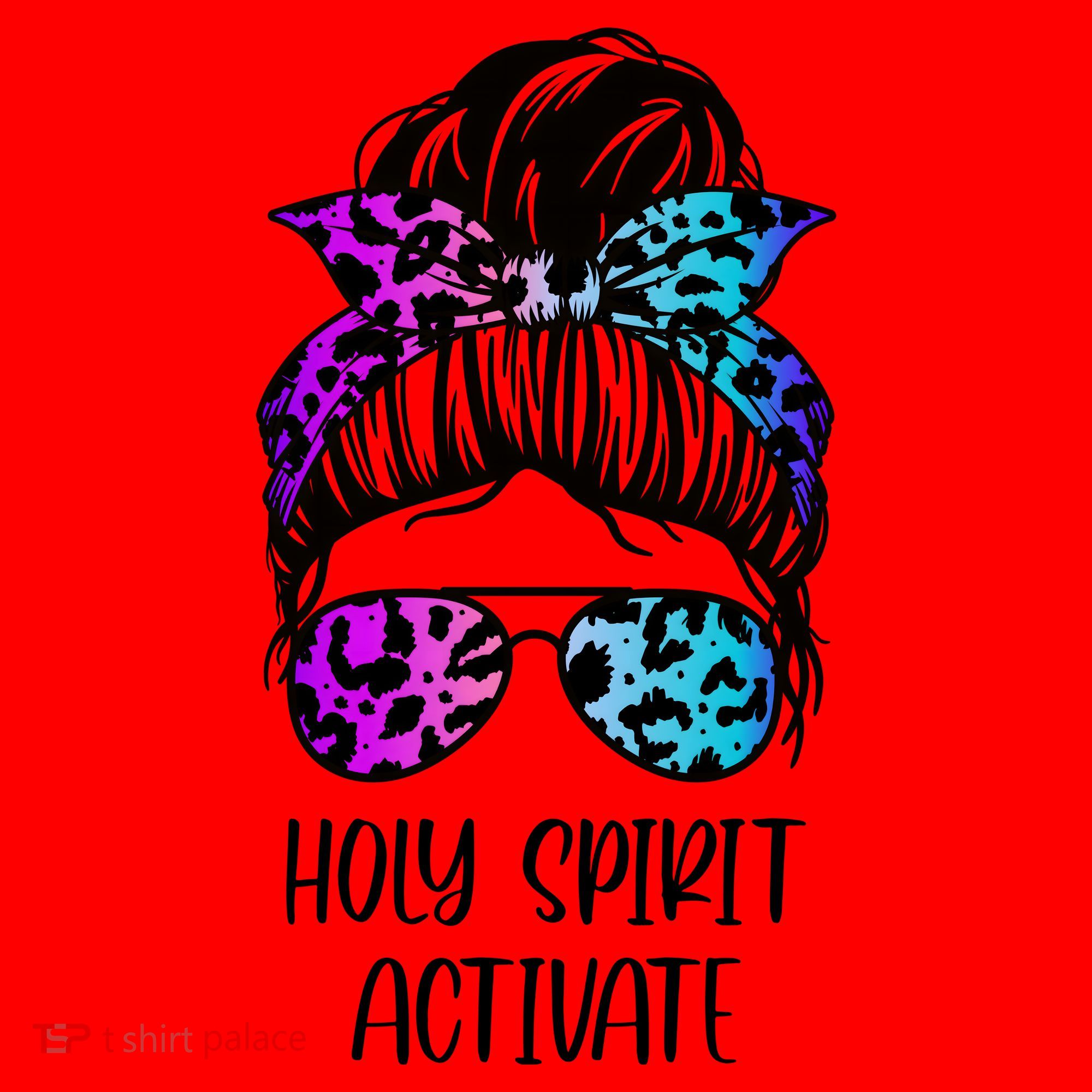 Holy Spirit Activate Funny Female Hair Bun Santa Hat