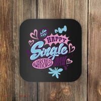 Happy Single Awareness Day Coaster thumb 0