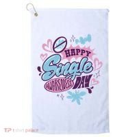 Happy Single Awareness Day Golf Towel thumb 0