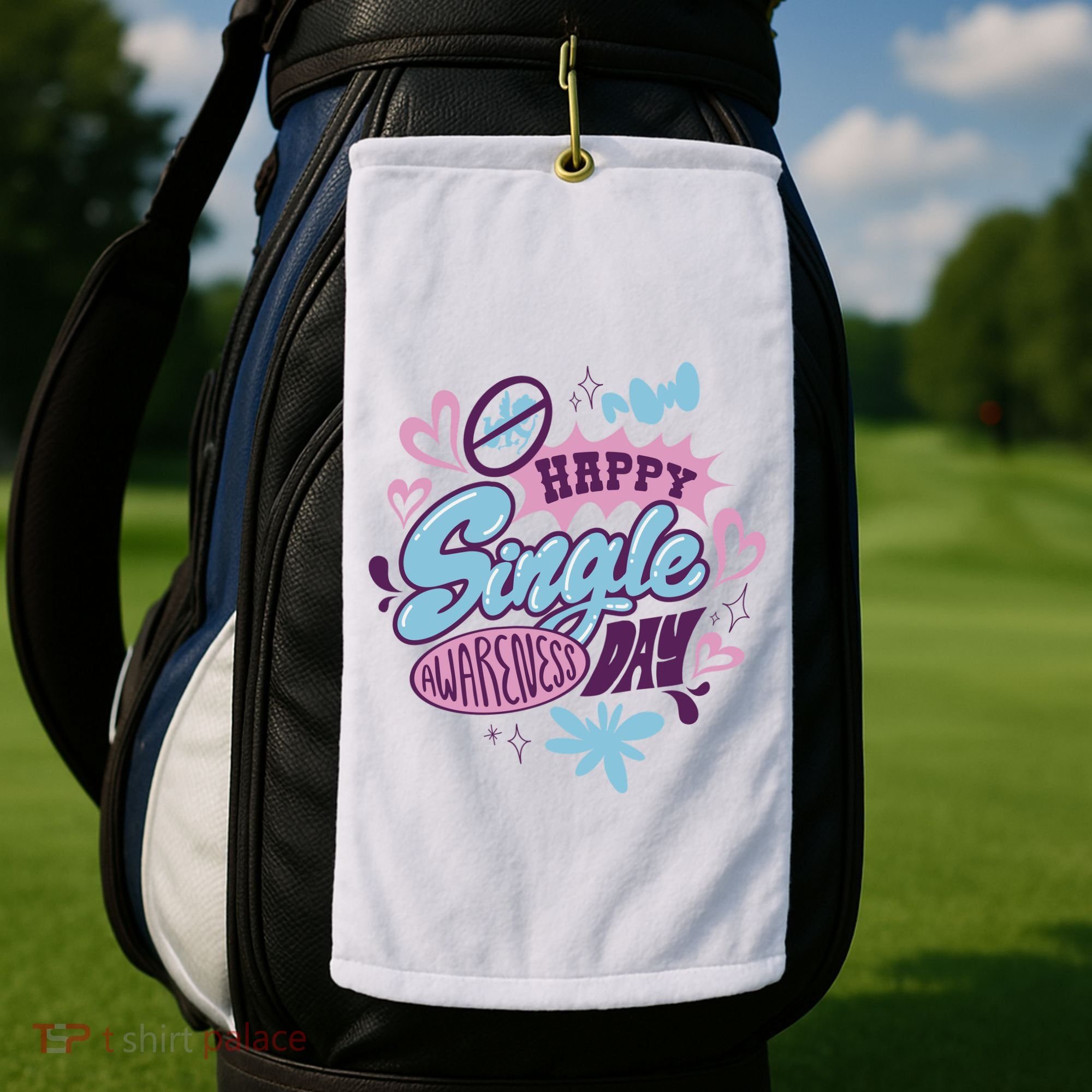Happy Single Awareness Day Golf Towel
