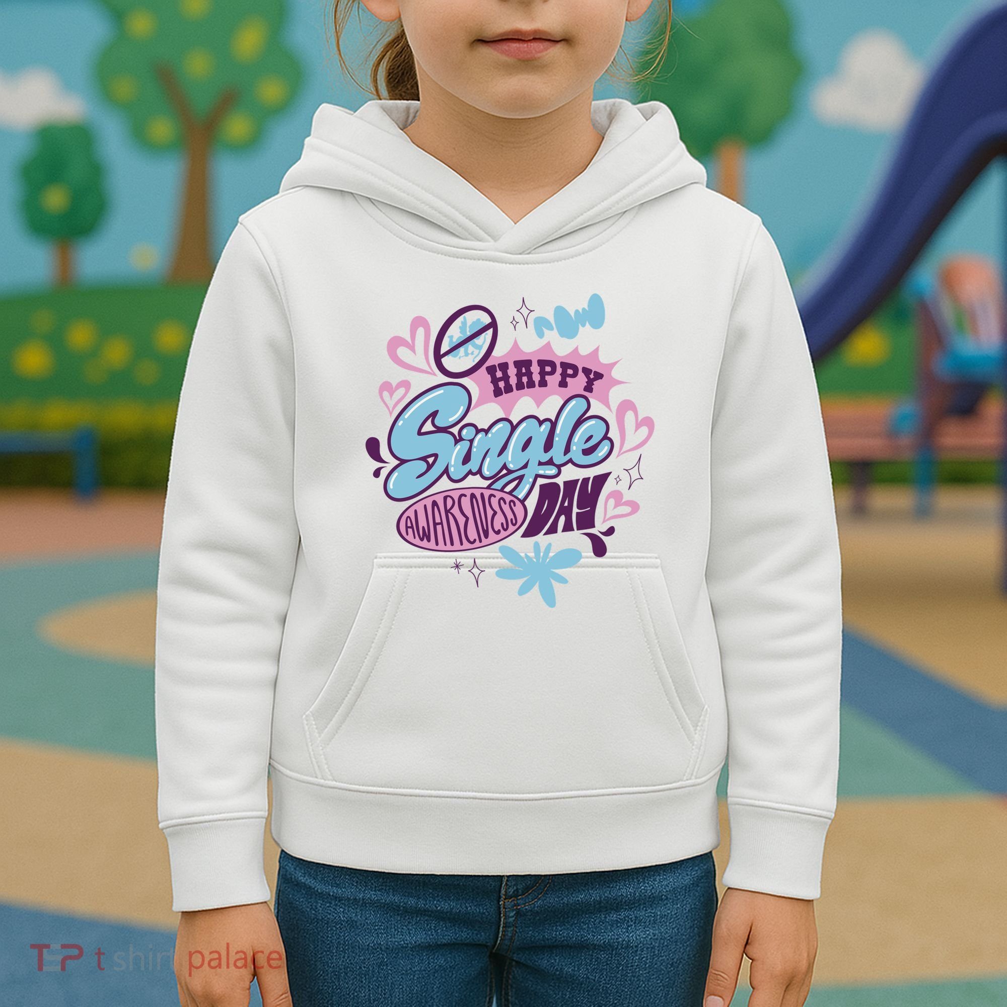 Happy Single Awareness Day Kids Hoodie