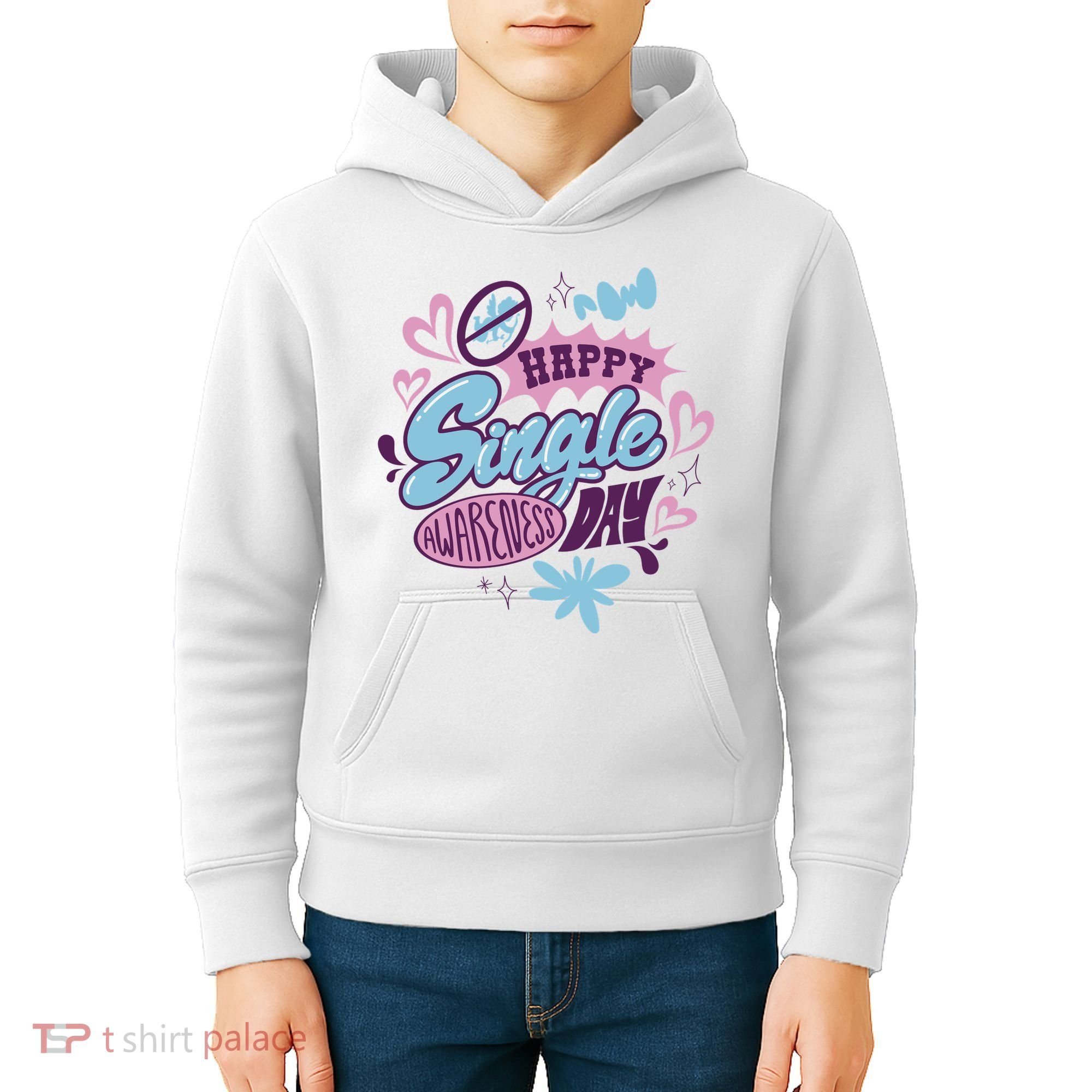 Happy Single Awareness Day Kids Hoodie