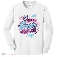 Happy Single Awareness Day Kids Long Sleeve Shirt thumb 0