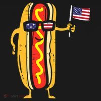 Hotdog Sunglasses American Flag USA Funny 4th Of July Fourth Women's Tank Top thumb 5