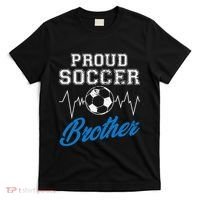 Heartbeat Soccer ball Proud Soccer Brother Soccer lovers T-Shirt thumb 0