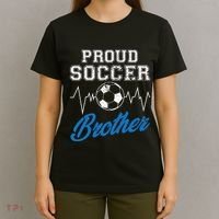 Heartbeat Soccer ball Proud Soccer Brother Soccer lovers T-Shirt thumb 4