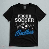 Heartbeat Soccer ball Proud Soccer Brother Soccer lovers T-Shirt thumb 5