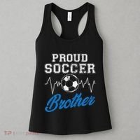 Heartbeat Soccer ball Proud Soccer Brother Soccer lovers Women's Tank Top thumb 3
