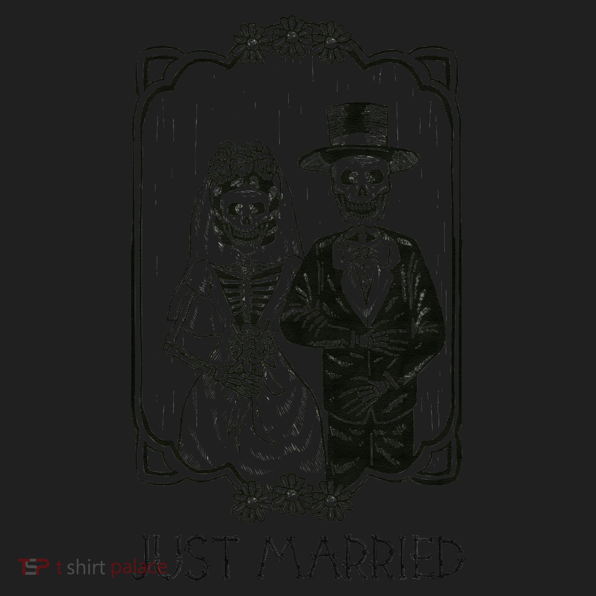 Halloween Skeletons Bride And Groom Just Married Funny Hat