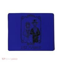 Halloween Skeletons Bride And Groom Just Married Funny Mousepad thumb 0
