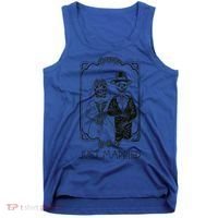 Halloween Skeletons Bride And Groom Just Married Funny Tank Top thumb 0