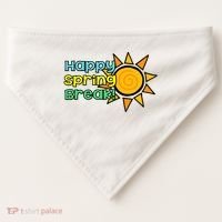 Happy Spring Break Sun USA-Made Doggie Bandana thumb 0
