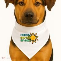 Happy Spring Break Sun USA-Made Doggie Bandana thumb 1