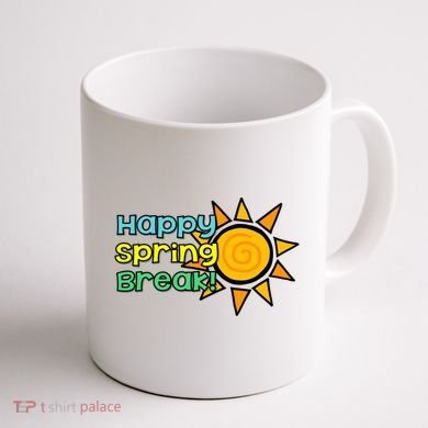Happy Spring Break Sun Coffee Mug back