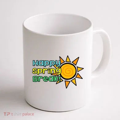 Happy Spring Break Sun Coffee Mug back