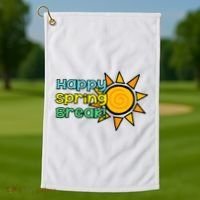 Happy Spring Break Sun Golf Towel thumb 1