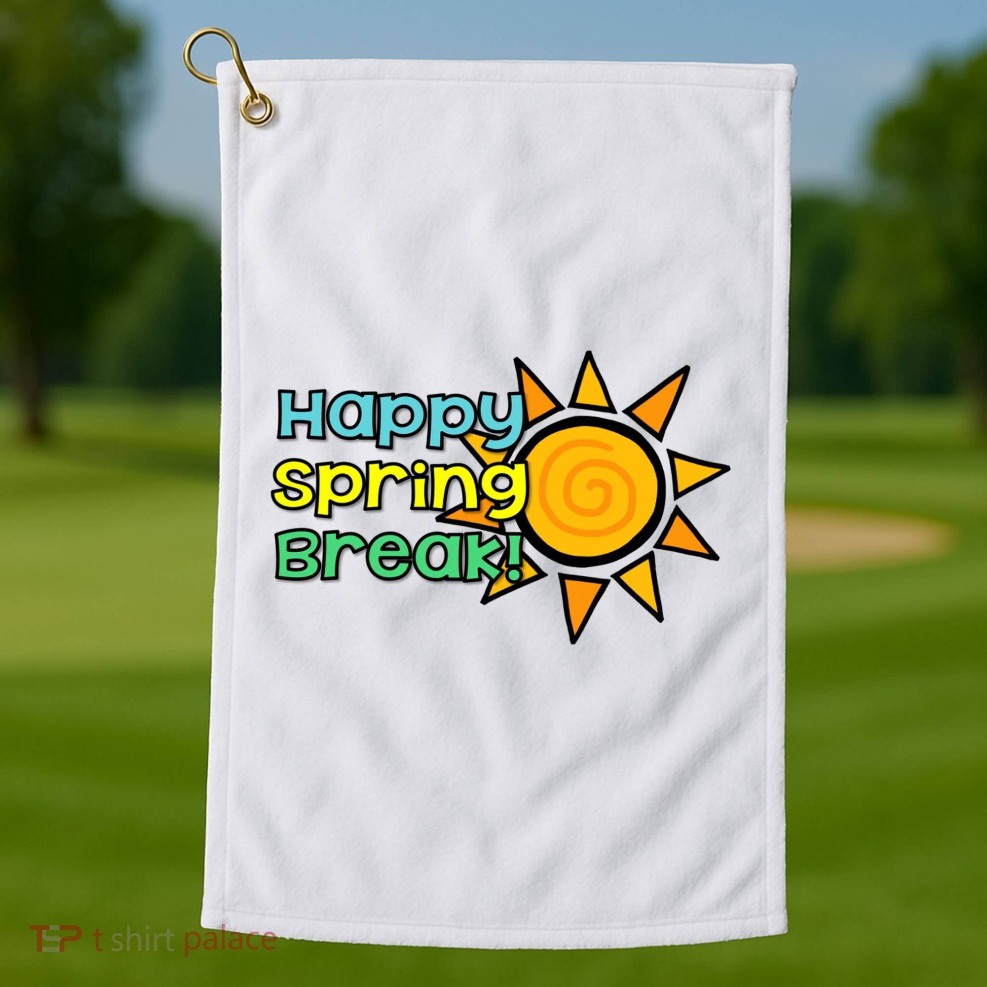 Happy Spring Break Sun Golf Towel