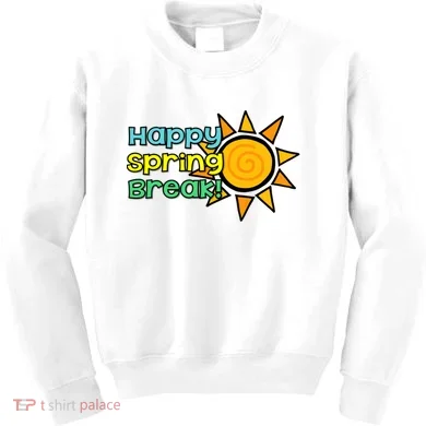 Happy Spring Break Sun Kids Sweatshirt
