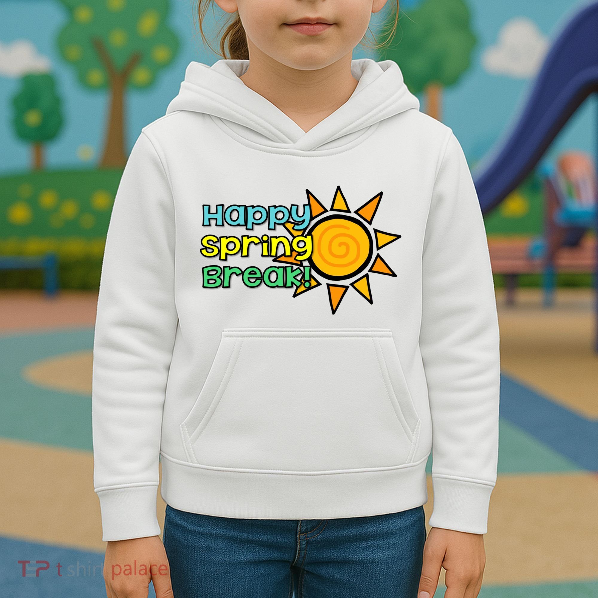 Happy Spring Break Sun Kids Hoodie