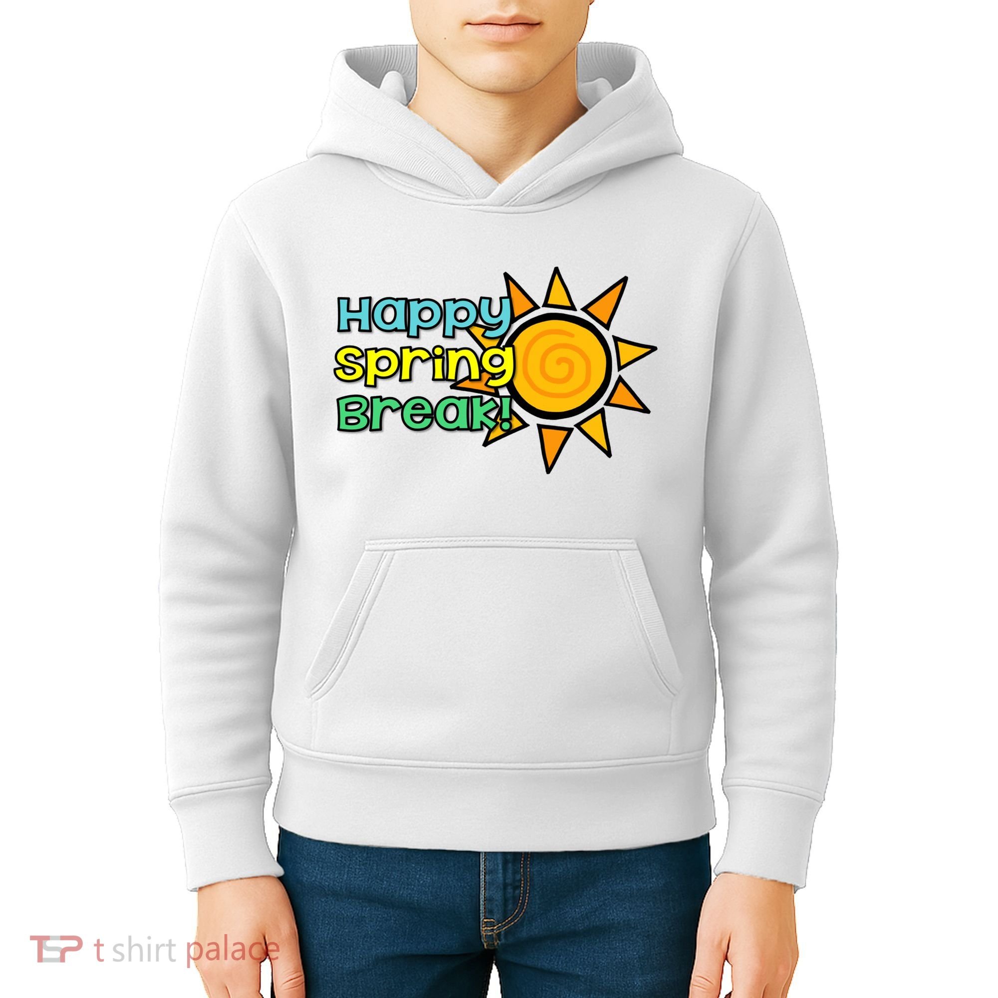 Happy Spring Break Sun Kids Hoodie
