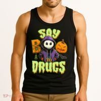 Halloween Say Boo To Drugs Tank Top thumb 3