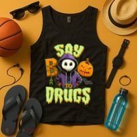 Halloween Say Boo To Drugs Tank Top thumb 4