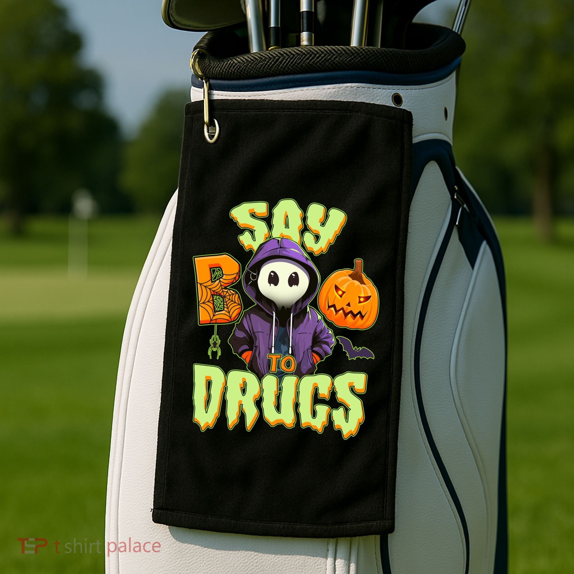Halloween Say Boo To Drugs Golf Towel