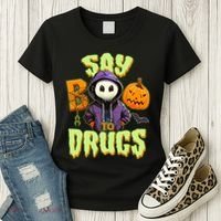Halloween Say Boo To Drugs Women's T-Shirt thumb 3
