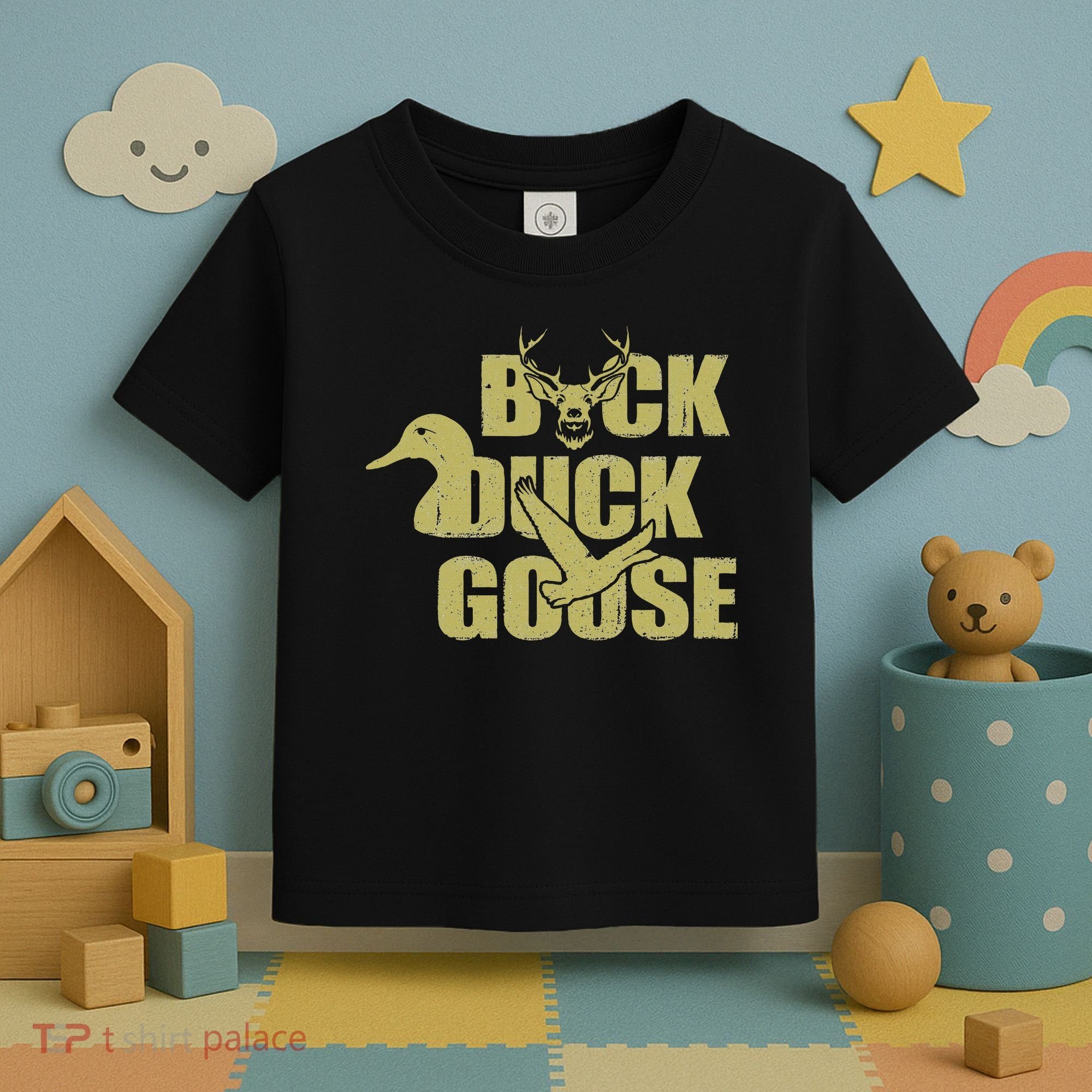 Hunting Season Buck Duck Goose Big Game Duck Toddler T-Shirt