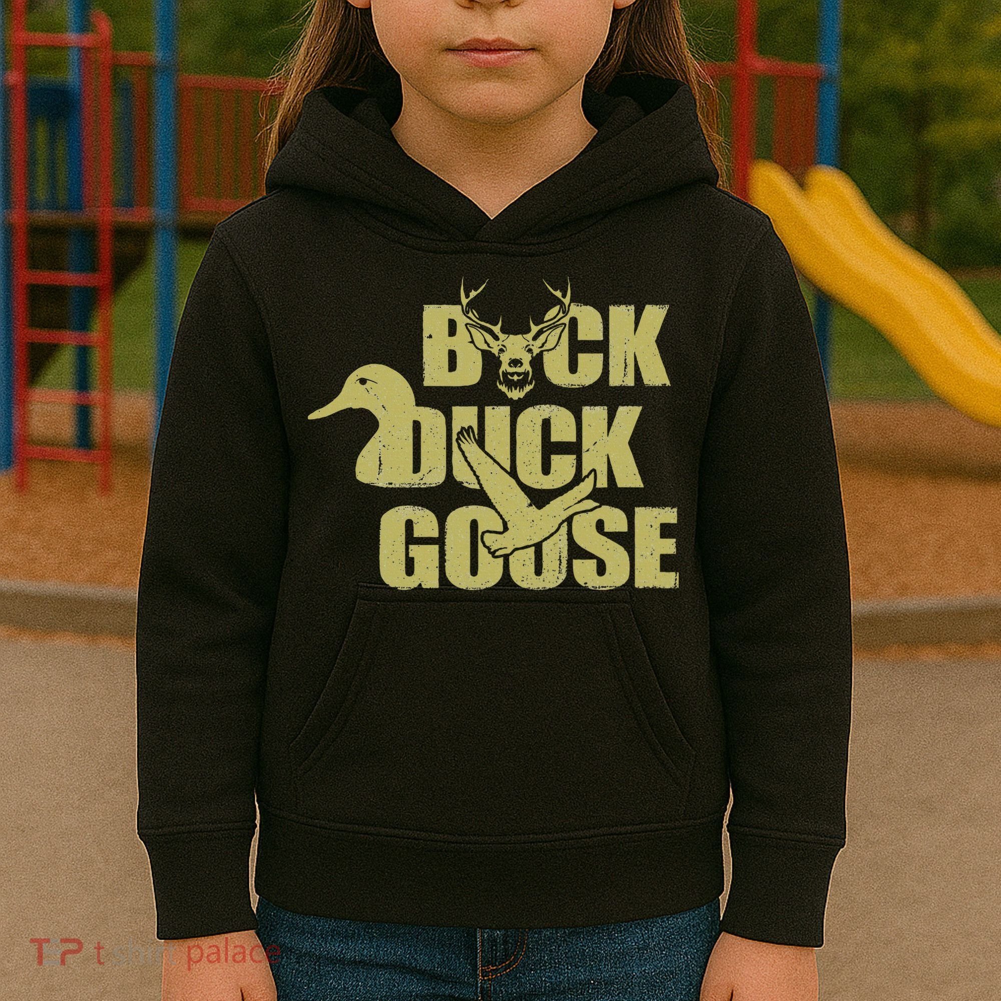 Hunting Season Buck Duck Goose Big Game Duck Kids Hoodie